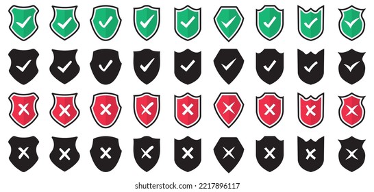 Escudo con garrapatas y recogida cruzada en un diseño plano