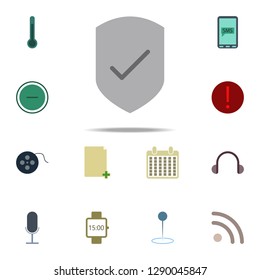 shield with a tick icon. color web icons universal set for web and mobile