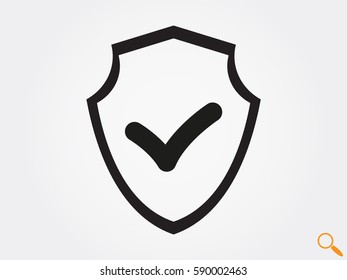shield tick icon, vector illustration eps10