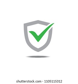 Shield with tick mark inside