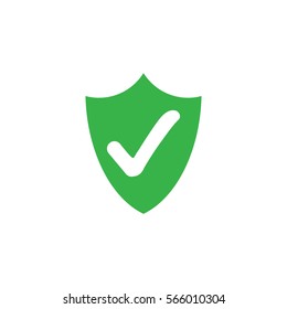 Shield Tick Mark Logo Icon Design, Vector Illustration