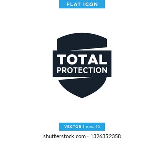 Shield, Total Protection Icon Vector Logo Design