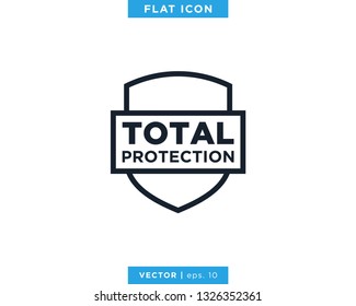 Shield, Total Protection Icon Vector Logo Design