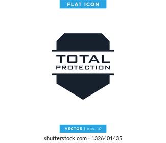 Shield, Total Protection Icon Vector Logo Design Template