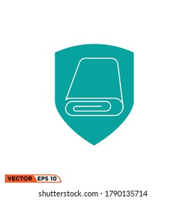 shield towel icon design vector illustration