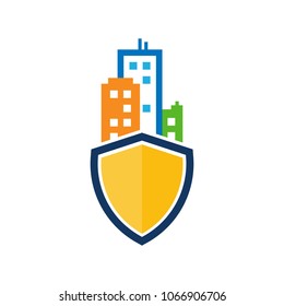 Shield Town Logo Icon Design