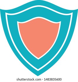 Shield trendy icon on white background for web graphic
