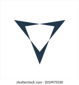 shield triangle minimalist logo design