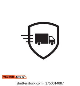 shield truck icon dsign vector illustration template