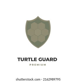 Shield turtle shell illustration logo