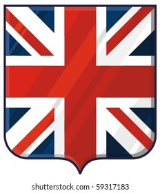 shield with united kingdom flag (coat of arms)