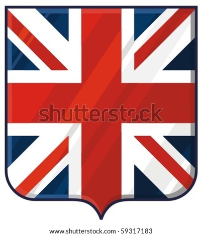 shield with united kingdom flag (coat of arms)