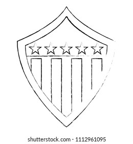 shield with united states of america flag