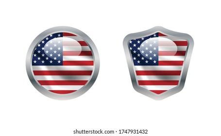 Shield of United States of America template.