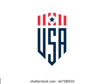 Badge America Logo Vector Design Illustration Stock Vector (Royalty ...