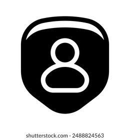 Shield User Icon Vector Symbol Design Illustration