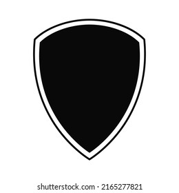 Shield vector black color. Guard, protection, safe and security logo gold color for your business. Vector Illustration