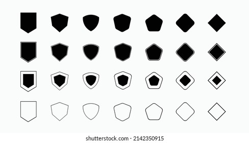 Shield vector Collection, Line shapes