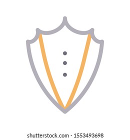 shield vector colour line icon