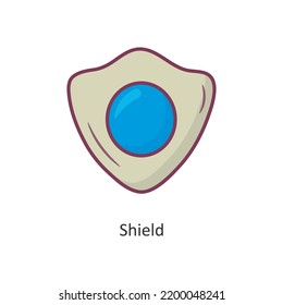 Shield vector filled outline Icon Design illustration. Gaming Symbol on White background EPS 10 File