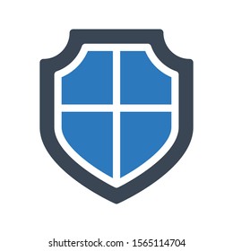 shield vector glyph colour icon 