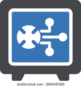 shield vector glyph colour icon