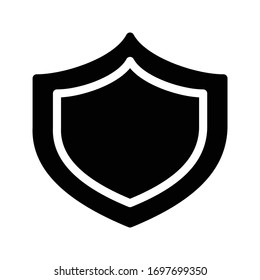 shield vector glyph flat icon 