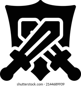 shield vector glyph flat icon