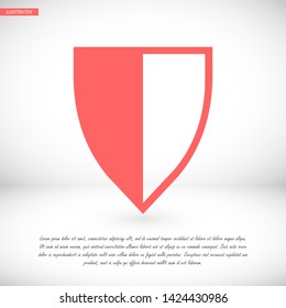 shield vector icon 10 eps , Lorem ipsum Flat design