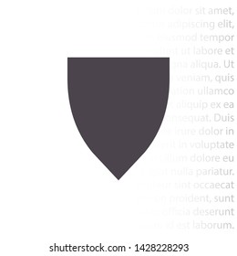 shield vector icon 10 eps , Lorem ipsum Flat design