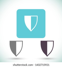 shield vector icon 10 eps , Lorem ipsum Flat design