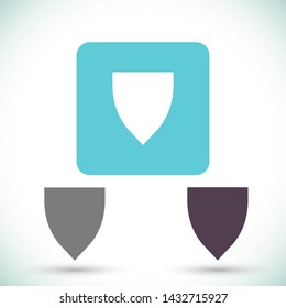 shield vector icon 10 eps , Lorem ipsum Flat design