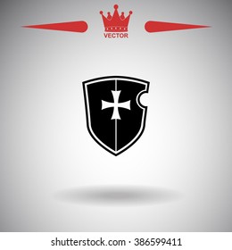 Shield vector icon.