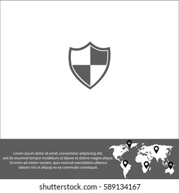 Shield vector  icon.