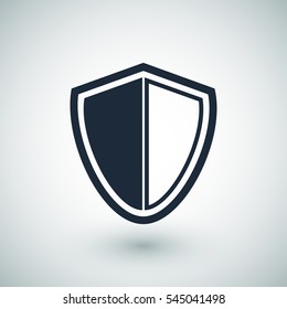Shield vector icon, vector best flat icon, EPS