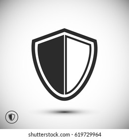 Shield vector icon, vector best flat icon, EPS