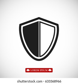 Shield vector icon, vector best flat icon, EPS