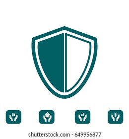 Shield vector icon, vector best flat icon, EPS