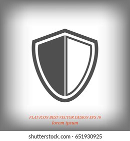 Shield vector icon, vector best flat icon, EPS