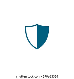 Shield. Vector icon blue
