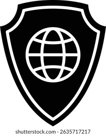 Shield vector icon. Can be used for printing, mobile and web applications.