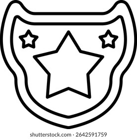 Shield vector icon. Can be used for printing, mobile and web applications.