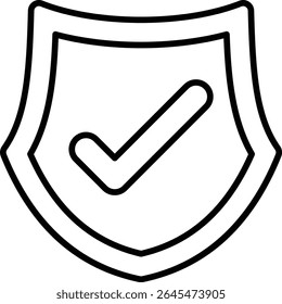 Ícone de vetor de escudo. Pode ser usado para impressão, aplicativos móveis e da Web.