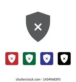 Shield vector icon. Element of interface for mobile concept and web apps illustration. Thin glyph icon for website design and development, app development. Vector icon