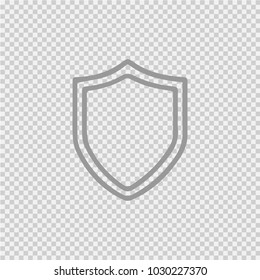 Shield vector icon eps 10. Guard protection symbol sign pictogram.