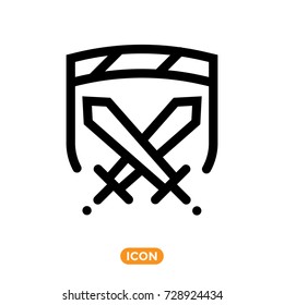 Shield Vector Icon. Guard Symbol
