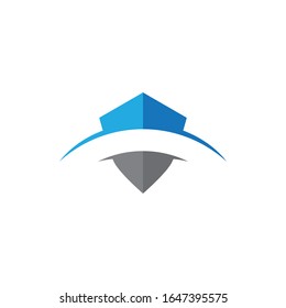 Diseño de ilustración de icono de vector de escudo