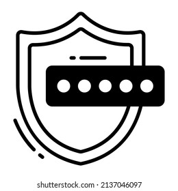 shield vector icon. Illustration for graphic and web design.