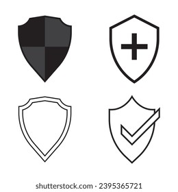 Shield vector icon illustration symbol logo template