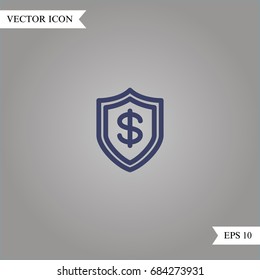Shield vector icon, illustration symbol